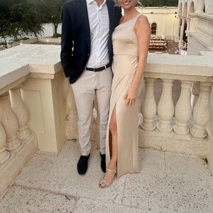 BHLDN  Dylan champagne dress , satin